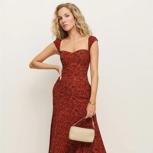 NWT Reformation Bryson Dress Red - Size 10